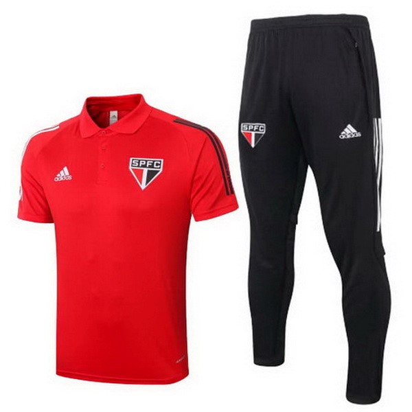 Polo São Paulo Conjunto Completo 2020-2021 Rojo Negro